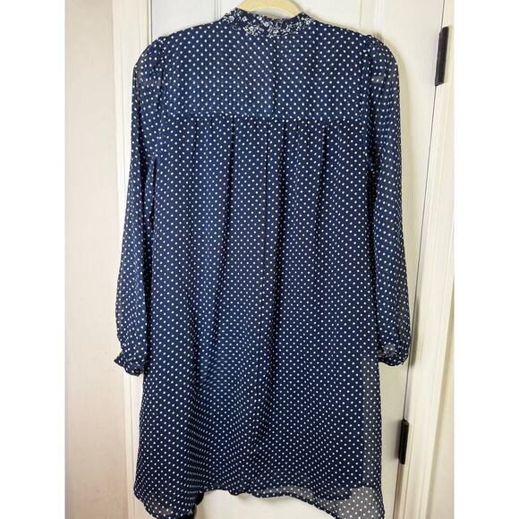 Anthropologie 11.1 Tylho Isla Chiffon Women’s Polka Dot Dress size Small - Picture 9 of 10